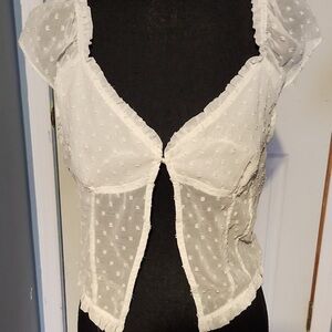 Princess Polly White Top NWT size us 8